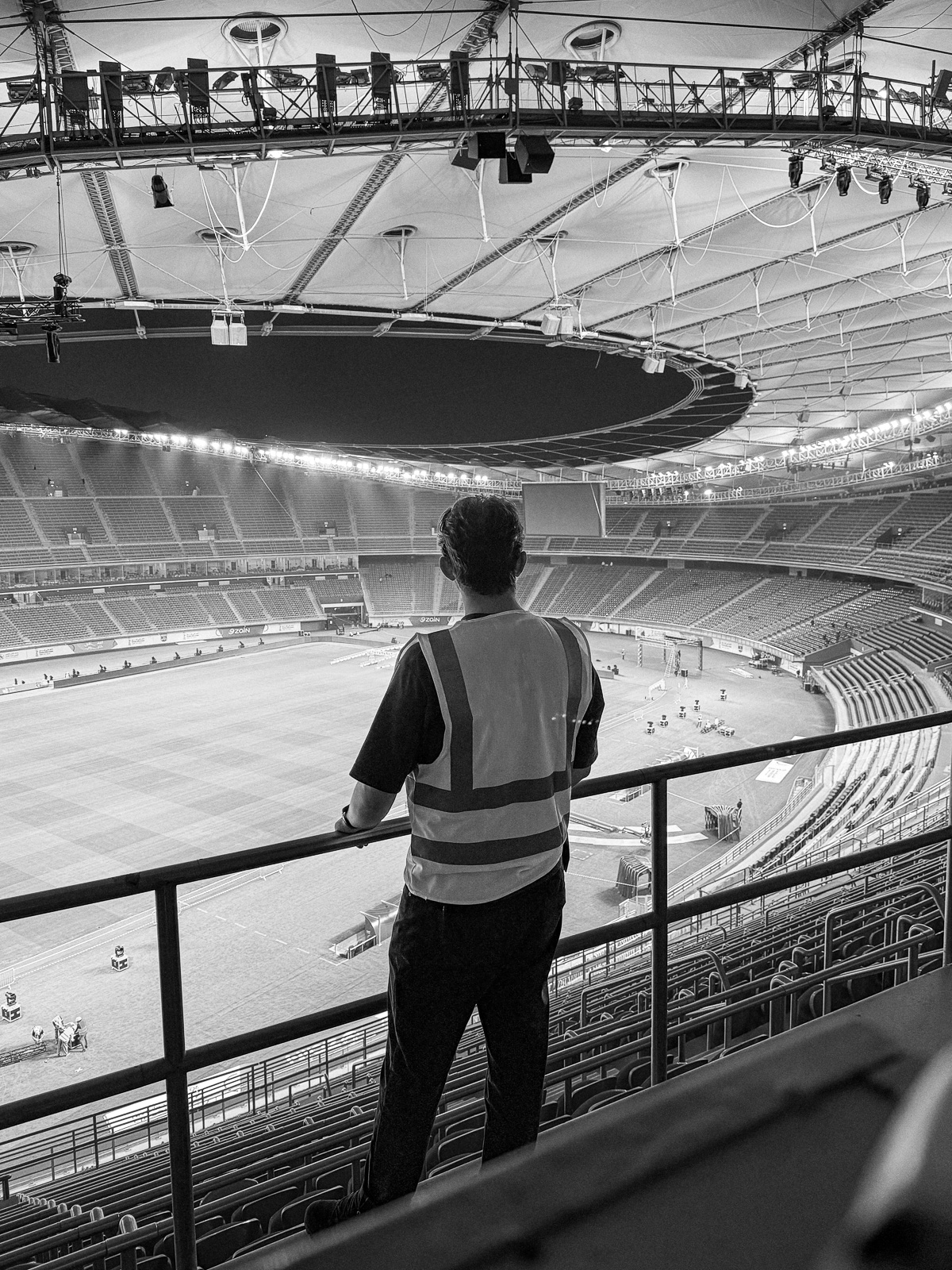 On site at a stadium